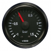 Manomètre Pression VDO Cockpit International (-1 > 1.5 bar) Ø52 mm