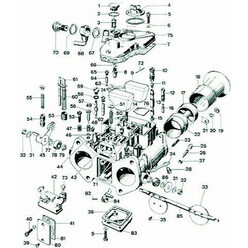 Ecrou de fixation de cornet carburateur Weber 45 DCOE, DCO, IDF (n°19)