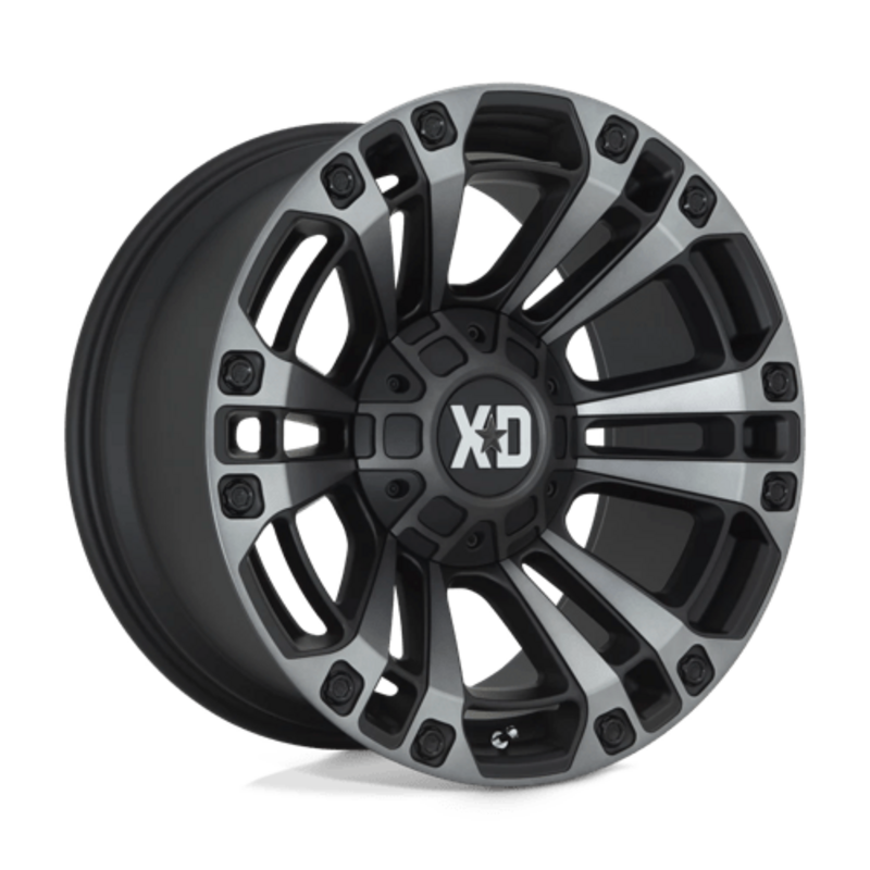 Jante XD851 Monster 3 20x9" 8x170 ET18, Noir Satiné, Teinte Grise