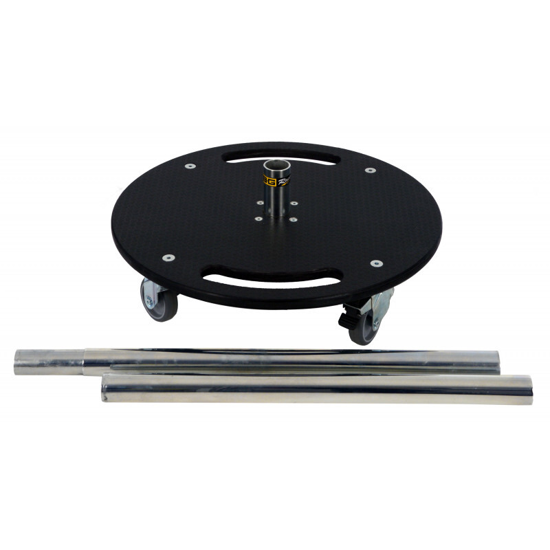 Chariot à pneu à roulettes avec tige Ø645mm Hauteur 1200mm