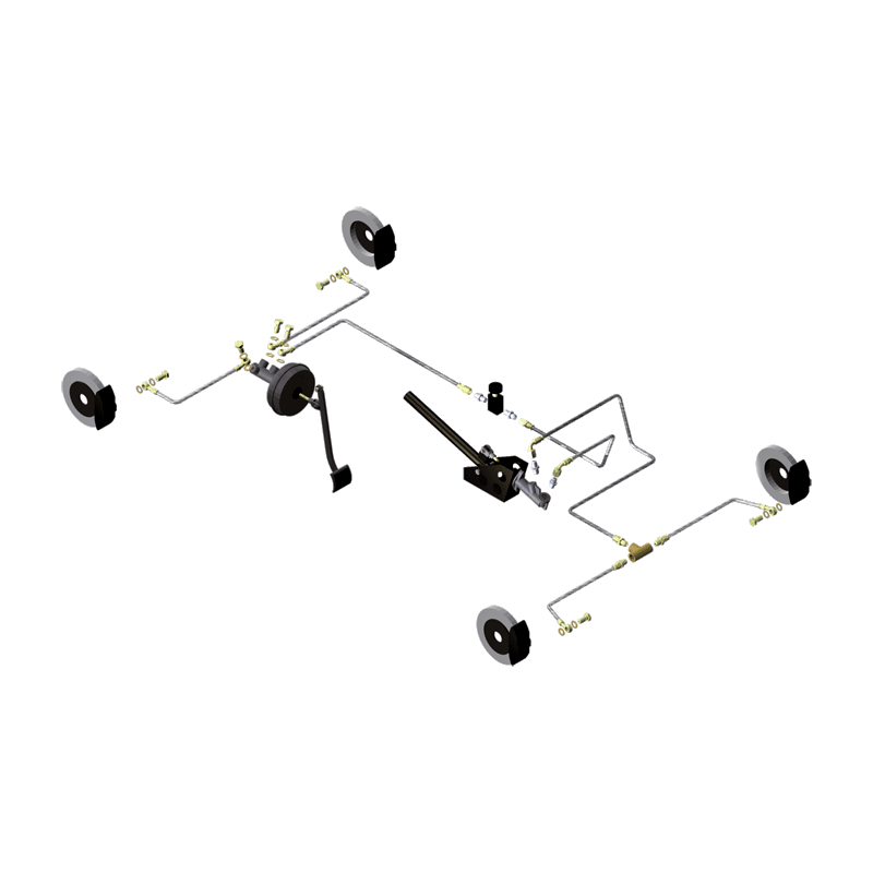 Circuit hydraulique Gr.A/F banjos sur MC et étriers