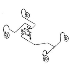 Circuit hydraulique Monoplace 2 MC - banjos sur MC et étriers