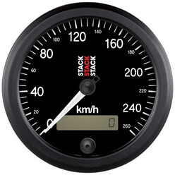 Compteur Vitesse 260km/h Stack fond noir diamètre 88mm