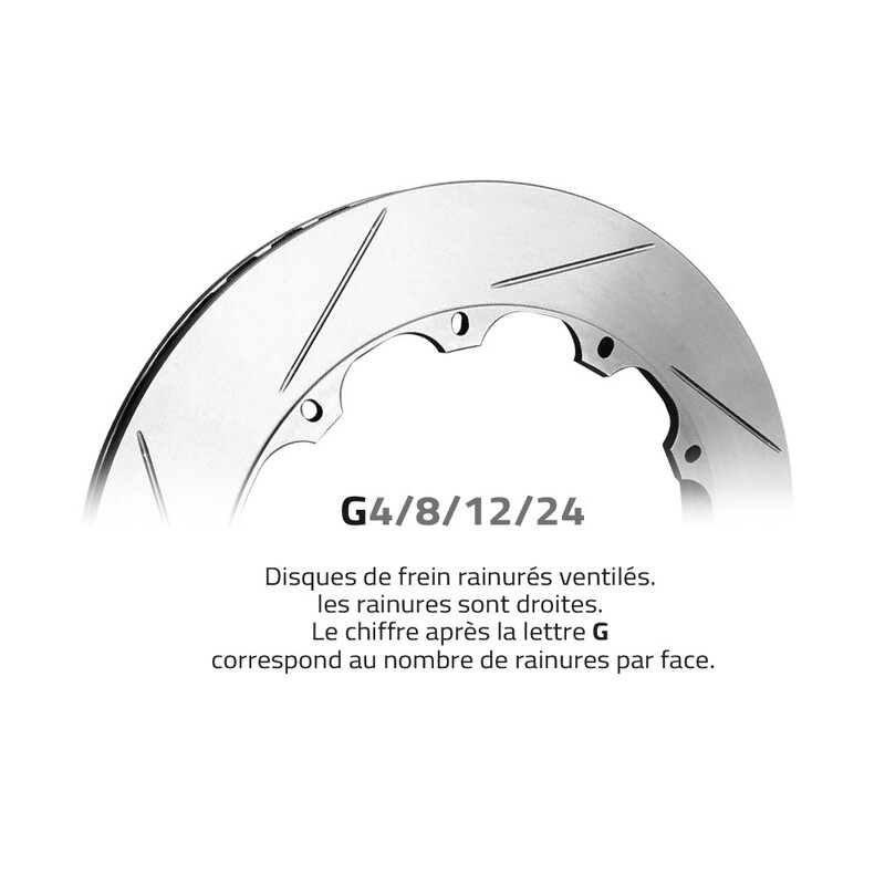 Disque de frein (piste) AP Racing CP3836 378x32 face G8 Droit