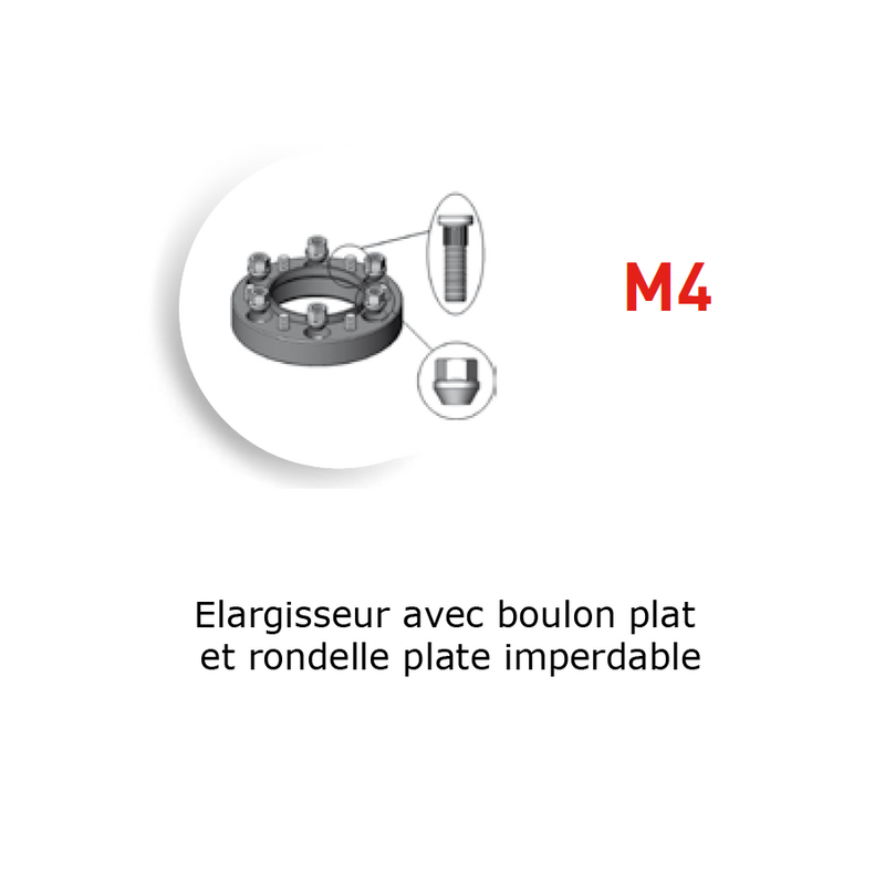 Elargisseurs Volvo 4x100 diamètre 52.0 - épaisseur 40mm M4 fin de séri