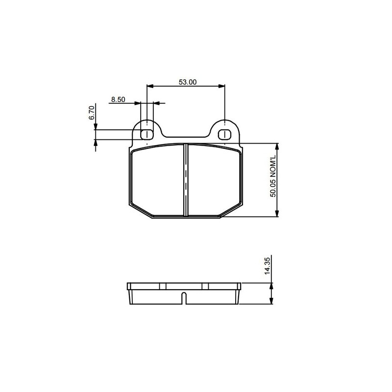 Etrier AP Racing 2 pistons CP5317 - pour disque en 332x26mm - LHT