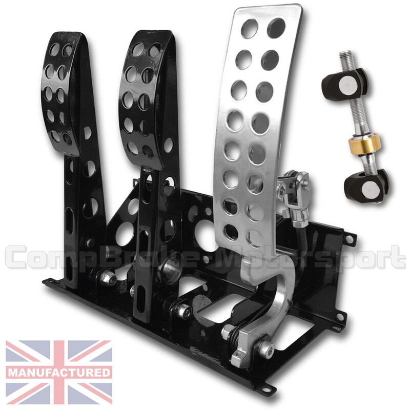 Pédalier Compbrake universel plancher Sportline à cable (2 acier 1alu)