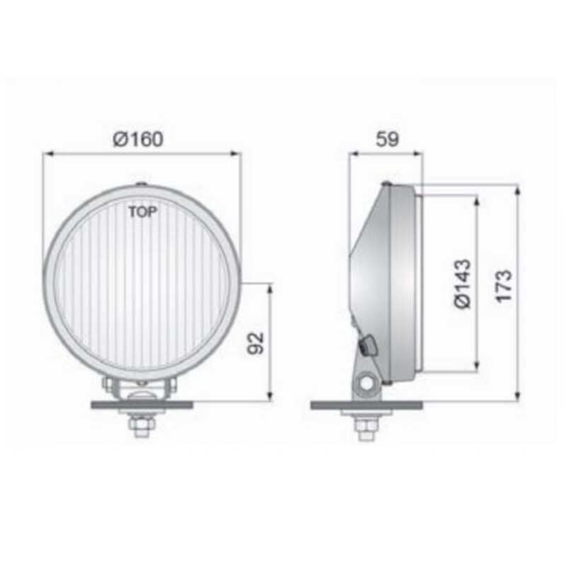 Phare anti brouillard H3 Historic Access Power diamètre 160mm