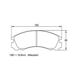 Plaquettes de frein Pagid 1591 RS42 Mitsubishi 3000GT/Lancer Evo III & IV AV