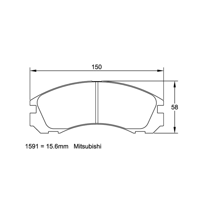 Plaquettes de frein Pagid 1591 RS42 Mitsubishi 3000GT/Lancer Evo III & IV AV