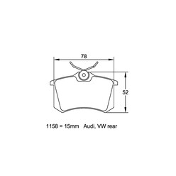 Plaquettes de frein Pagid 1158 RSL29 Renault Clio 3 & 4 / Mégane 2 AR
