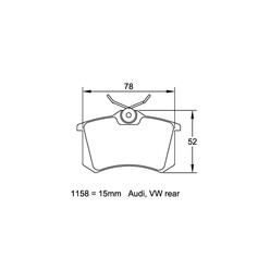 Plaquettes de frein Pagid 1158 RSL29 Renault Clio 3 & 4 / Mégane 2 AR