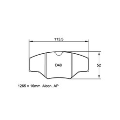 Plaquettes de frein Pagid 1265 RST5 Caterham Stock AP up-grade >97 AV