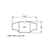 Plaquettes de frein Pagid 1265 RST5 Caterham Stock AP up-grade >97 AV