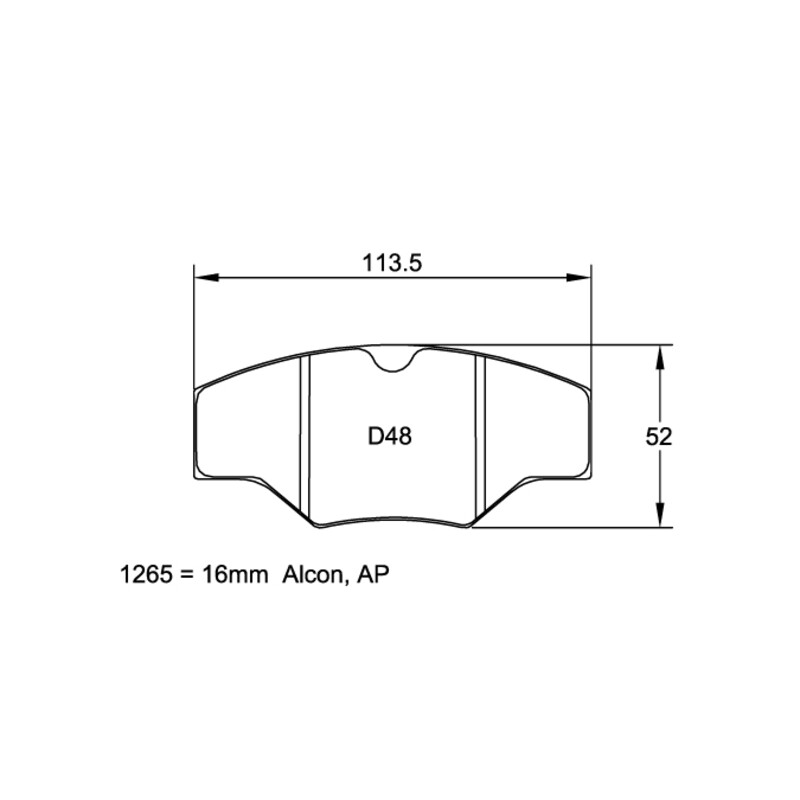 Plaquettes de frein Pagid 1265 RST5 Caterham Stock AP up-grade >97 AV