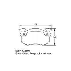 Plaquettes de frein Pagid RS44 Renault Alpine / GTA Année 85-90 AR