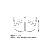 Plaquettes de frein Pagid RS44 Renault Alpine / GTA Année 85-90 AR