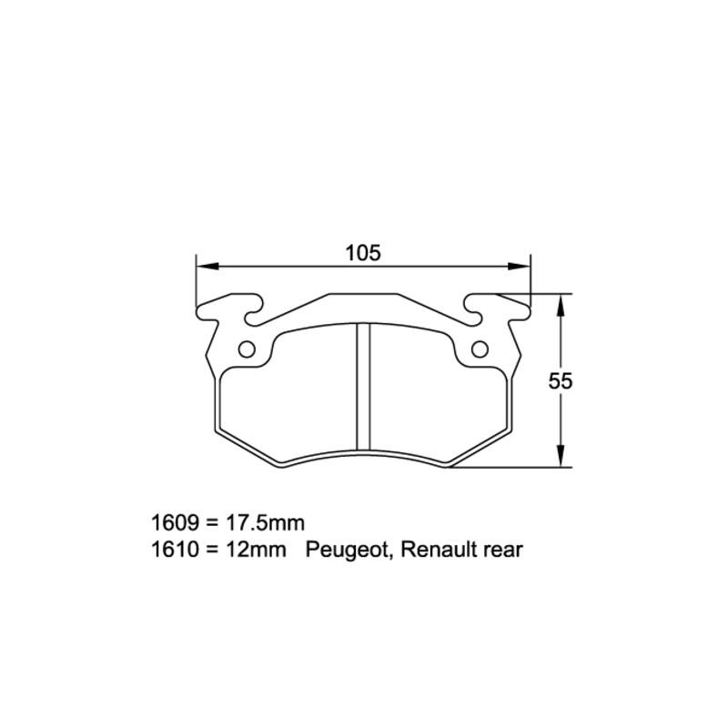 Plaquettes de frein Pagid RS44 Renault Alpine / GTA Année 85-90 AR
