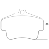 Plaquettes de frein Pagid RSL19 Porsche 996 3.4C