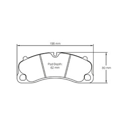 Plaquettes de frein Pagid RST3 - Porsche 991 GT3 Avant