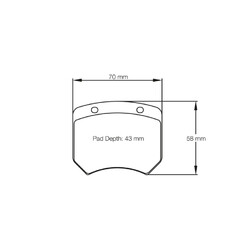 Plaquettes de frein Pagid RST2 Caterham stock AP up-grade Année 97- AR