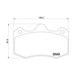 Plaquettes sportives BREMBO HP 2000 AP Racing 4 Piston Caliper Avant