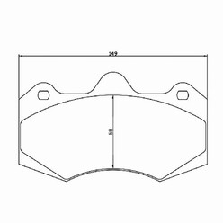 Plaquettes sportives BREMBO HP 2000 AP Racing 6 Piston Caliper Avant