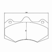 Plaquettes sportives BREMBO HP 2000 AP Racing 6 Piston Caliper Avant