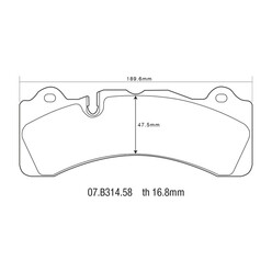 Plaquettes sportives BREMBO HP 2000 Brembo M6 GT Caliper Avant