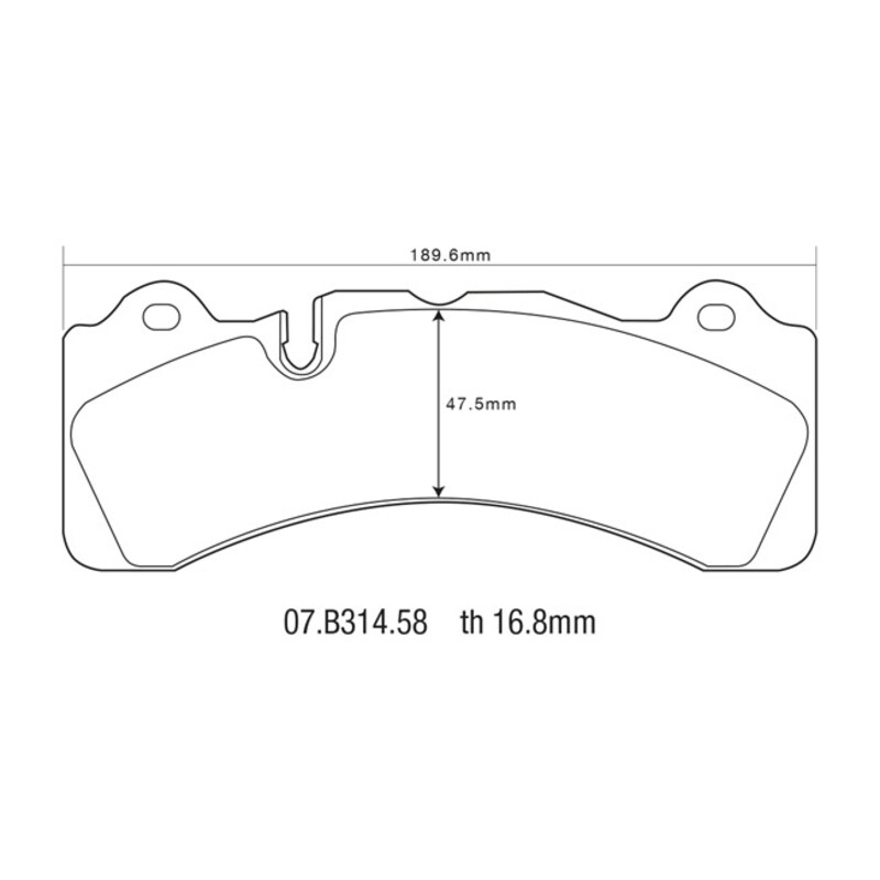 Plaquettes sportives BREMBO HP 2000 Brembo M6 GT Caliper Avant