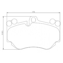 Plaquettes sportives BREMBO HP 2000 Cayenne Turbo Avant