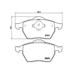 Plaquettes sportives BREMBO HP 2000 Golf IV Gti 96-99, VR 5 2.3i Avant