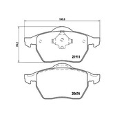 Plaquettes sportives BREMBO HP 2000 Golf IV Gti 96-99, VR 5 2.3i Avant