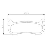 Plaquettes sportives BREMBO HP 2000 Mazda MX5 Arrière