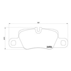 Plaquettes sportives BREMBO HP 2000 Porsche 991 Rear 11 Arrière