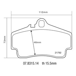 Plaquettes sportives BREMBO HP 2000 Porsche 996, 997 Arrière