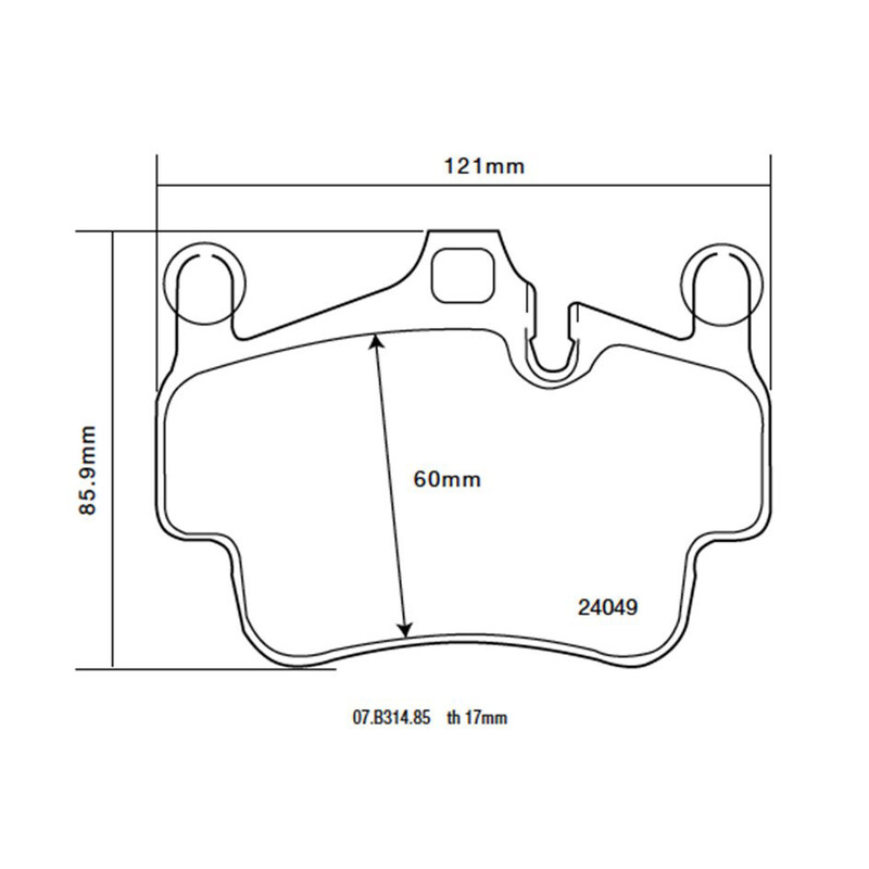 Plaquettes sportives BREMBO HP 2000 Porsche 997 Front Avant
