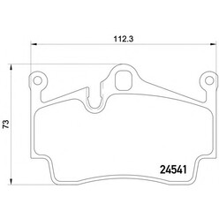 Plaquettes sportives BREMBO HP 2000 Porsche Boxster Cayman Rear 04 AR