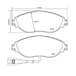 Plaquettes sportives BREMBO HP 2000 VAG Golf platform Front 10 Avant