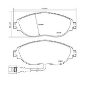 Plaquettes sportives BREMBO HP 2000 VAG Golf platform Front 10 Avant