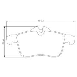 Plaquettes sportives BREMBO HP 2000 Vauxhall Astra Turbo 2004- Avant