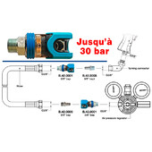 Raccord Paoli pour tuyau pneumatique gas oetiker - diam intérieur 8mm