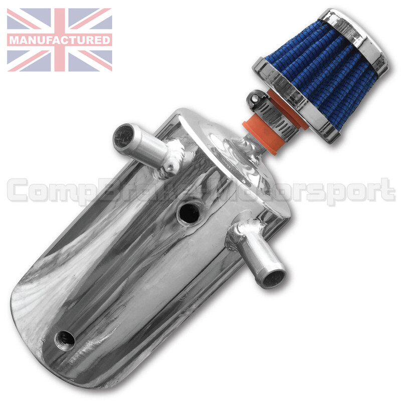 Récupérateur d'huile cylindrique vertical 0.5L alu + niveau + filtre