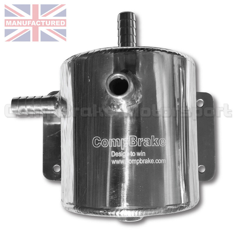 Récupérateur d'huile cylindrique vertical 2 sorties - 0.5L - alu Ø13