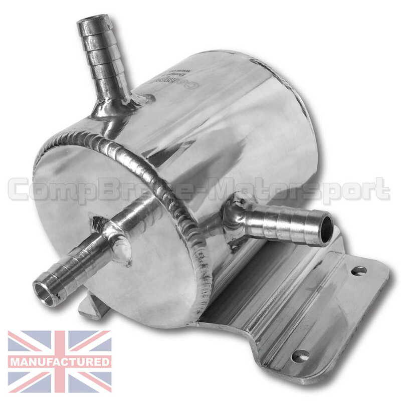 Récupérateur d'huile cylindrique vertical 2 sorties - 0.5L - alu Ø13