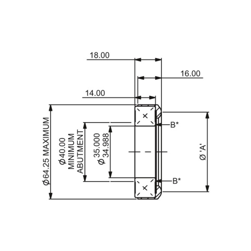 Roulement de butée embrayage hydraulique AP Racing - diamètre 35/54mm