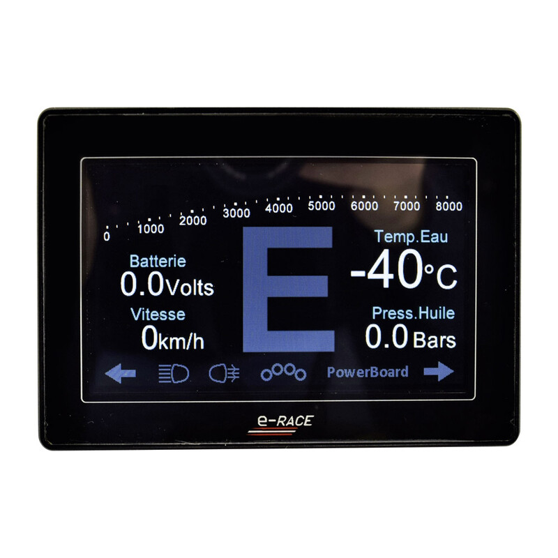 Tableau de bord Dashboard E-Race Can Display