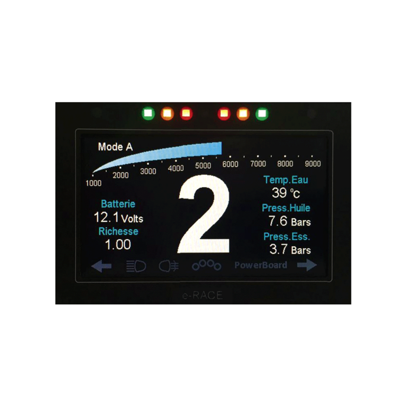 Tableau de bord Dashboard E-Race Can Display