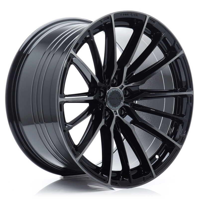 Jante Concaver CVR7 21x10.5" (5 trous - sur mesure) ET10-46, Double Noir Brillant