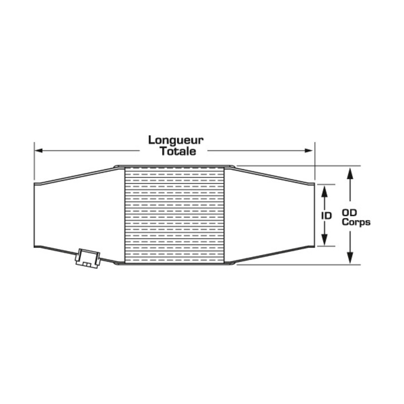 Catalyseur FIA compétition - diamètre 63.5mm - 100cpsi jusqu'à 4000cm3